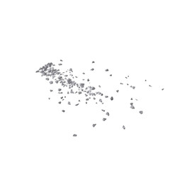 Concrete rock debris isolated transparent background realistic sketch PNG with alpha channel