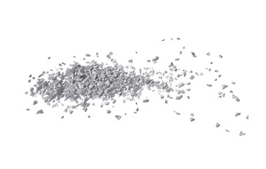 Concrete rock debris isolated transparent background realistic sketch PNG with alpha channel