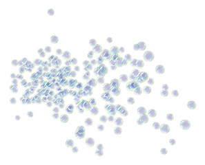 Soap bubbles isolated transparent background realistic sketch PNG with alpha channel
