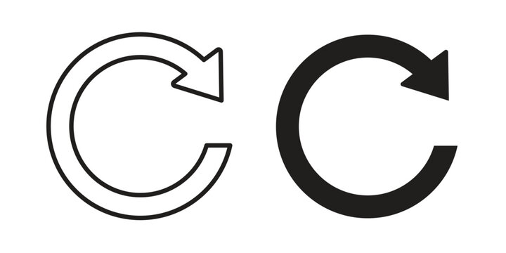 Redo icon flat simple icon. Liner version - stock vector.