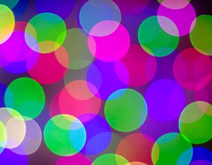 Chromatic Symphony: An artistic exploration of vivid bokeh lights in an array of captivating hues, creating a mesmerizing spectacle of abstract beauty.