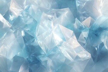 Obraz premium Abstract polygonal crystal surface with icy light reflections