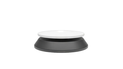 Modern Product Display Stand Isolated on White Background