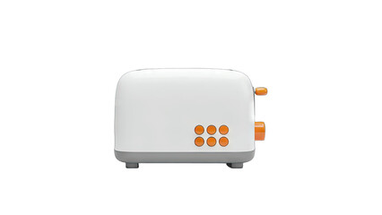 Modern White Toaster Isolated on White Background