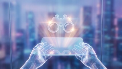 Futuristic Technology Vision Concept. Ai generation