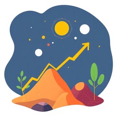 illustration of a house in the night