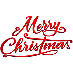Red text Merry Christmas, Royal Christmas message, clipart, logo, New Year