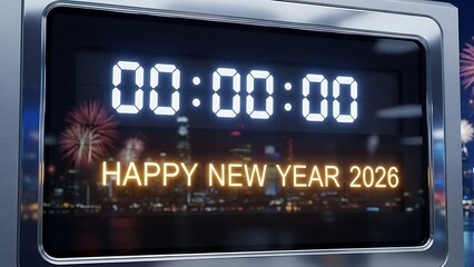 New Year celebration countdown timer midnight 2026