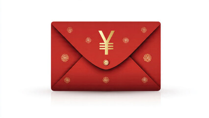 Chinese Red Envelope with Yen Symbol