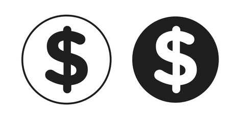 Fototapeta premium Dollar icons designs can be used for mobile, ui, websites
