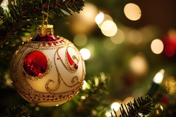 christmas decoration on a tree