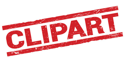 CLIPART text on red rectangle stamp sign.
