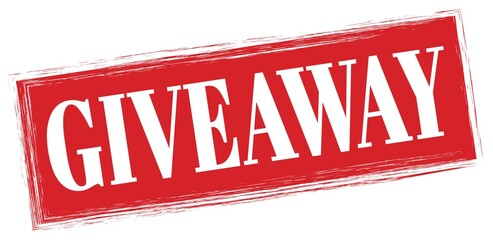 GIVEAWAY text written on red stamp sign.