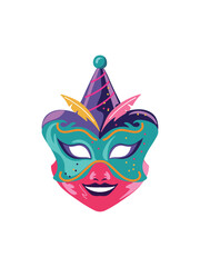 carnival mask illustration on white background