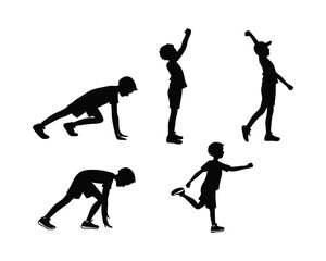 Human Movement and Fitness Activities Concept – Exercise, Running, Walking and Gym Training