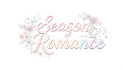 Season of Romance Watercolor Text