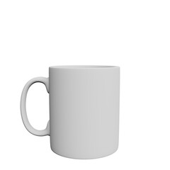 Plain White Ceramic Mug on Black Background