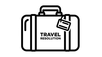Travel Suitcase with Resolution Tag