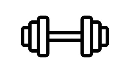 Simple dumbbell icon