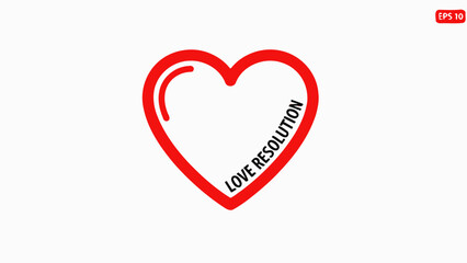 Red Heart Resolution Symbol