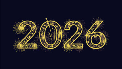 Golden 2026 New Year Celebration