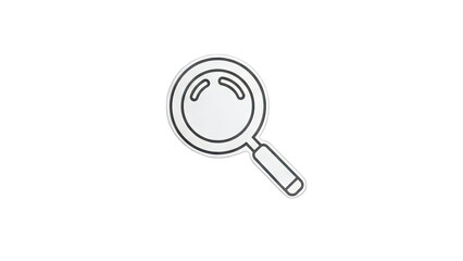 Magnifying Glass Icon on White Background