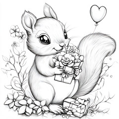 squirrel with a heart