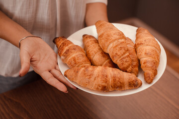 French breakfast pastry made with croissant dough