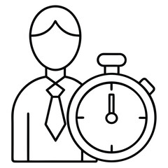 Man in shirt and tie with a stopwatch