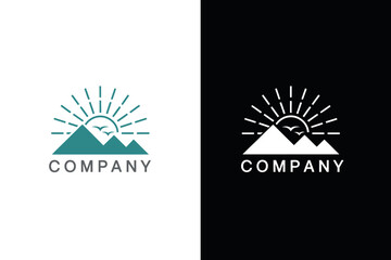 Mountain Sunrise Company Logo Design