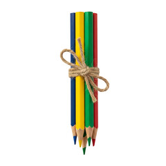 colored pencils isolated on white