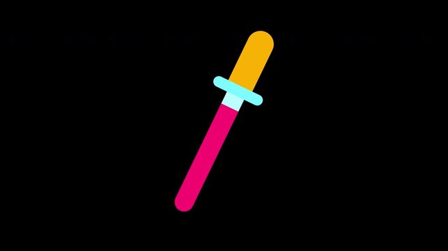 pipette dropper icon concept loop animation video with alpha channel