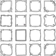 Ornate Decorative Ribbon Corner Flourish Illustration Element Pack