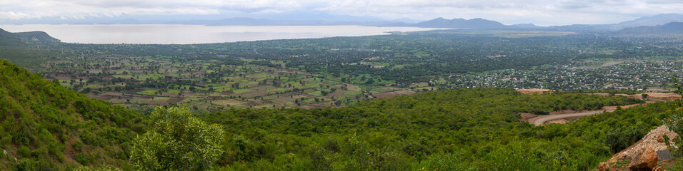 Obraz premium Landscape with lake Ciamo near Arba Minch in Ethiopia