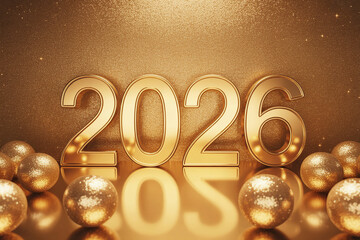 Modern Luxury Golden 2026 Background For New Year Eve