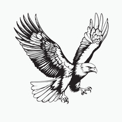 Fototapeta premium eagle tattoo vector
