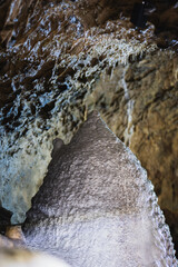 Limestone Formations Inside the Hermannsh&ouml;hle Cave in the Harz Mountains