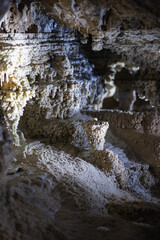 Stalactite and Stalagmite Formations Inside the Hermannsh&ouml;hle Cave, Harz Mountains