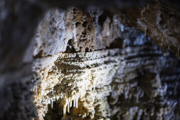 Stalactite and Stalagmite Formations Inside the Hermannsh&ouml;hle Cave, Harz Mountains