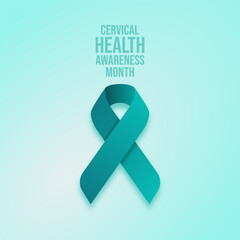 Vector graphic of Cervical Health Awareness Month for Cervical Health Awareness Month celebration.