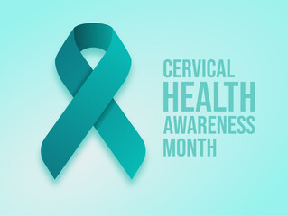 Vector graphic of Cervical Health Awareness Month for Cervical Health Awareness Month celebration.