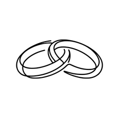 vector illustration wedding ring 