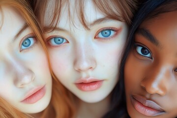 Content Group Diversity Young Woman People Portrait