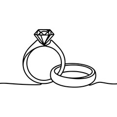 vector illustration wedding ring 