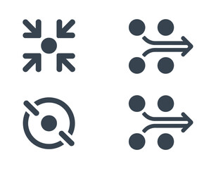 Business Communication and Teamwork Icons Set