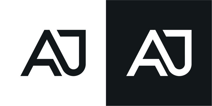 AJ Initial Modern Logo Brand Vector , Letter Logo Design for Branding