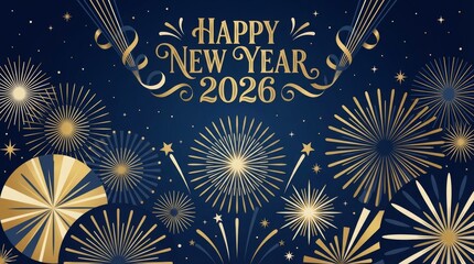 Banner Background for New Year Celebration 2026