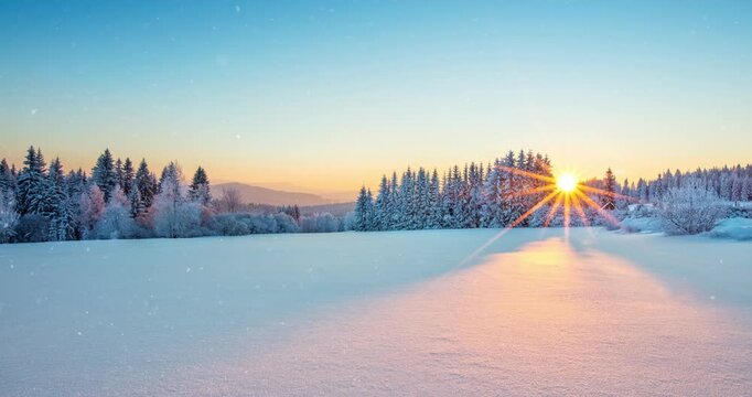 Snowflakes gently falling in slow motion create a peaceful and atmospheric winter scene. Ideal as a winter background or nature-themed visual for motion design and ambient video projects.