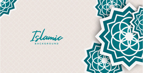 Islamic Banner Corner Border Ramadan Theme Background