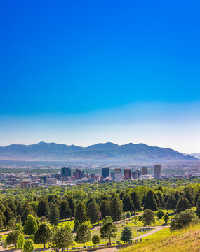 Salt Lake City Views with buildings and trees